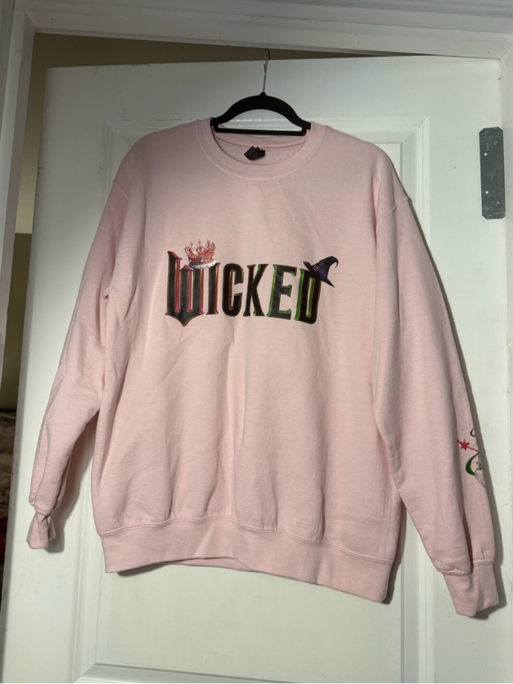 Gildan Pink 'Wicked' Graphic Crewneck Sweatshirt